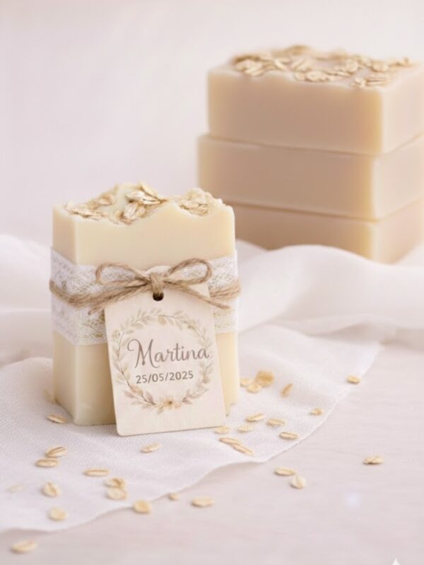 Jabón artesanal con avena eventos